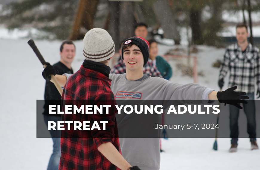 element young adults Retreat banner